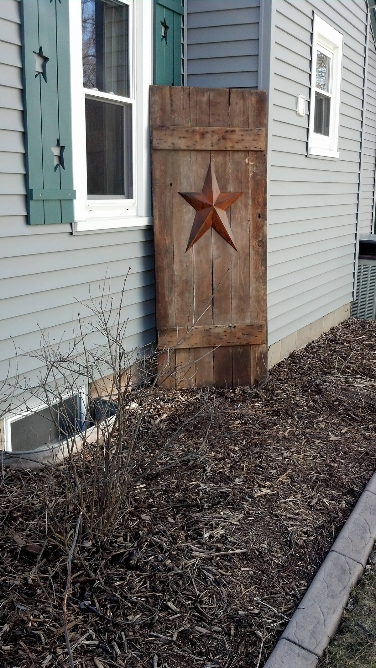 Starred Door as a Garden Backdrop