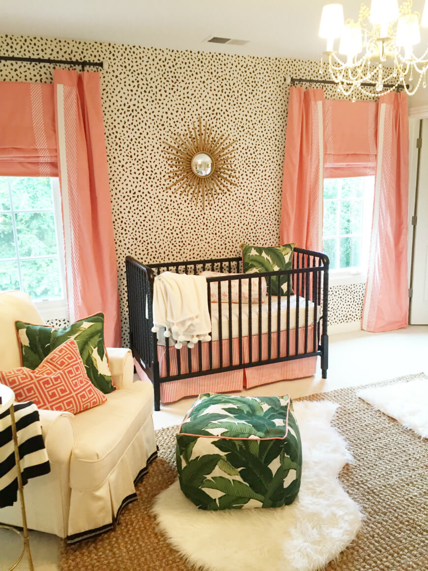 Baby’s Room with Animal Prints and Leaves