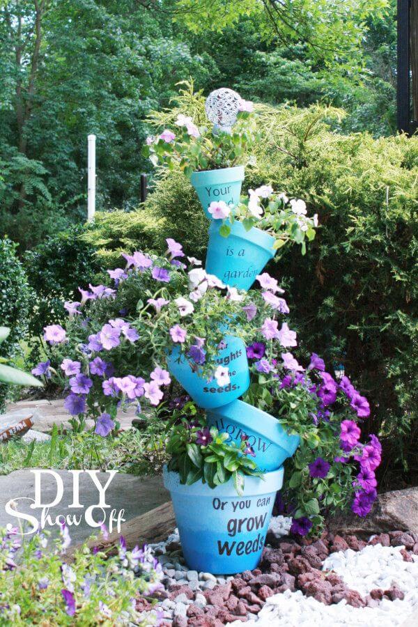 Whimsical Tipped Pot Flower Planter