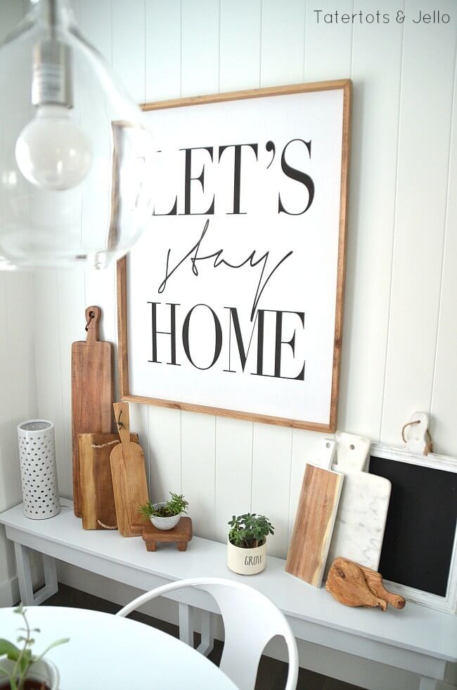 “Let’s Stay Home” Sign for the Kitchen