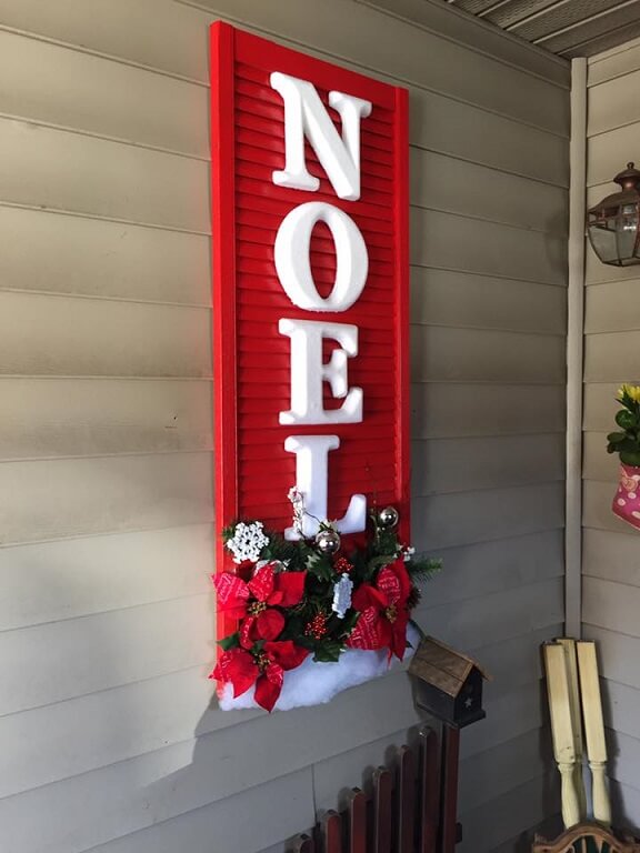 Festive Christmas Display with “Noel” Letters