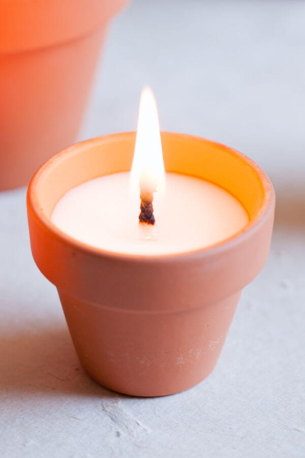 Repurpose Small Pots as Votive Candles