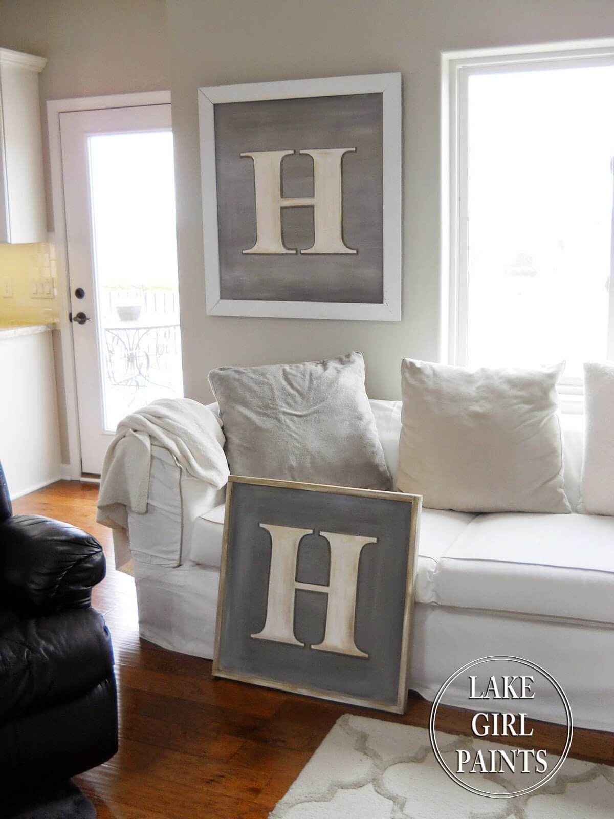 Oversized Initial Letter on Canvas