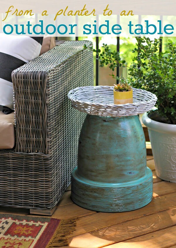 Create a Side Table with a Planter