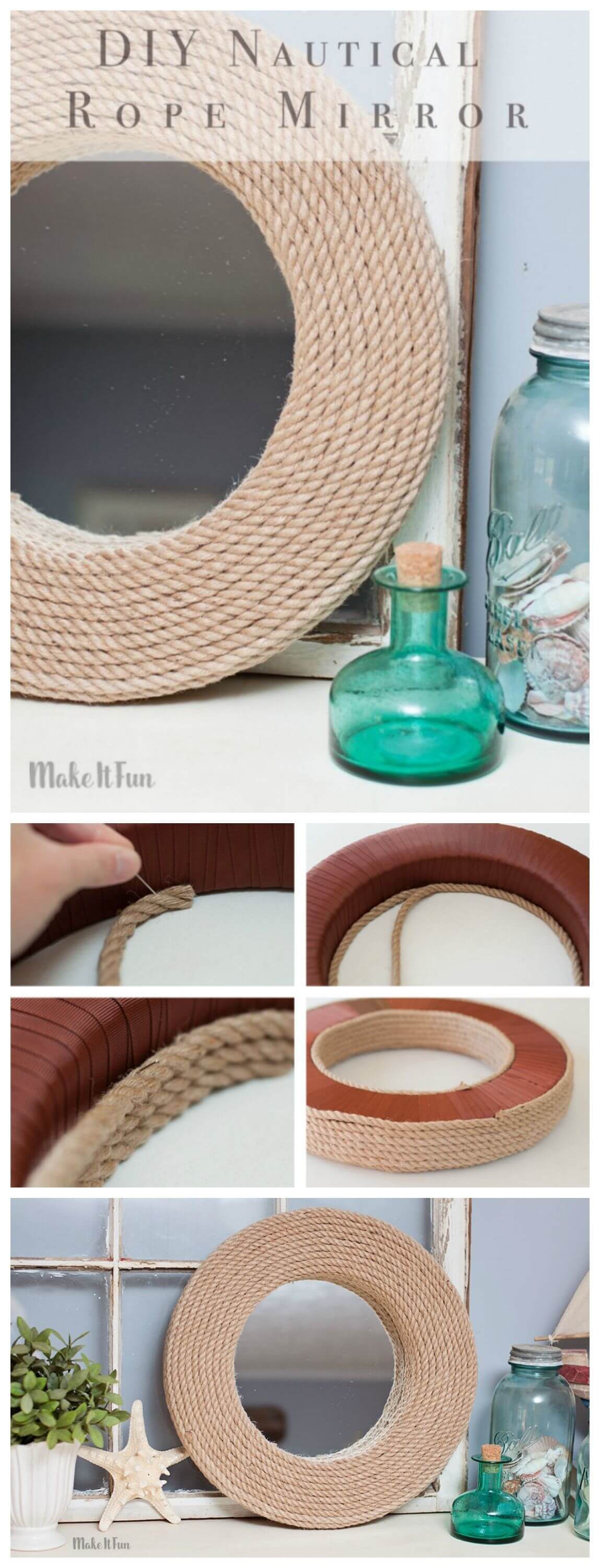 Upcycle an Old Mirror with Rope