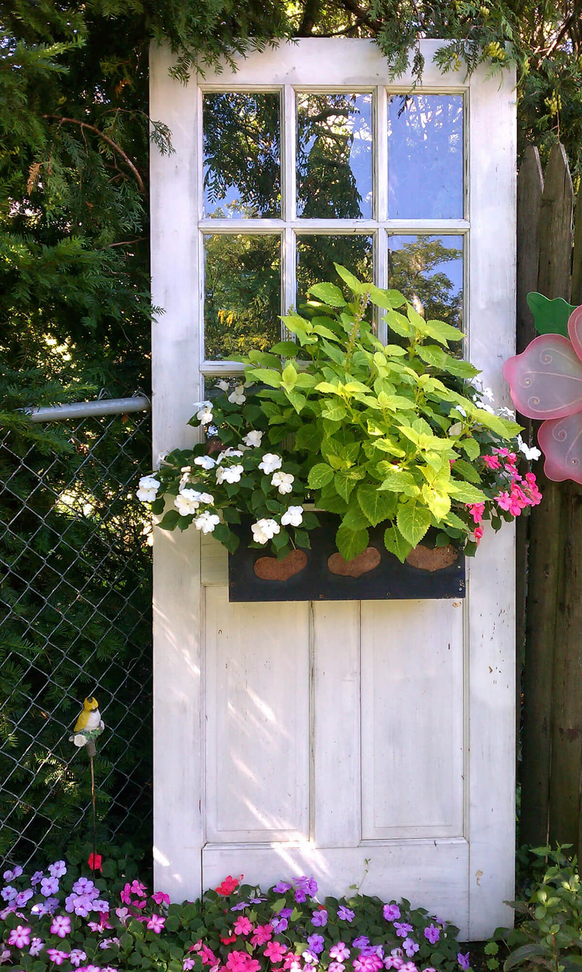 Standing Door with Blooming Flower Box