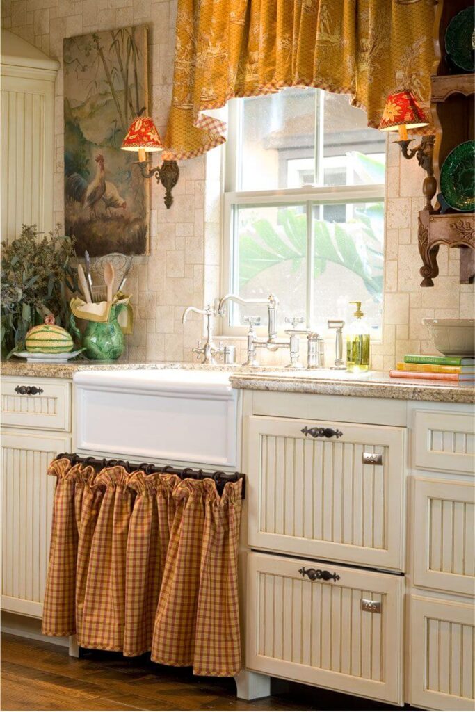 22 Kitchen Cabinet Curtain Ideas Homebnc 683x1024 
