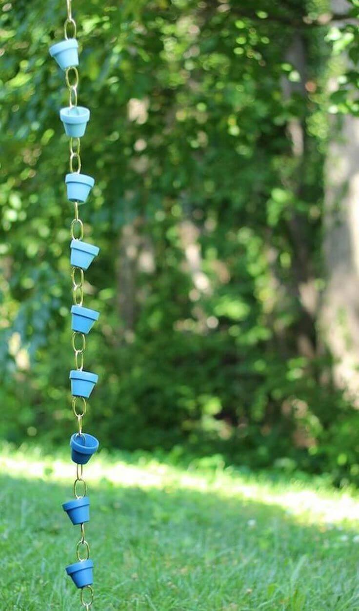 Hang Little Blue Pots from a Chain