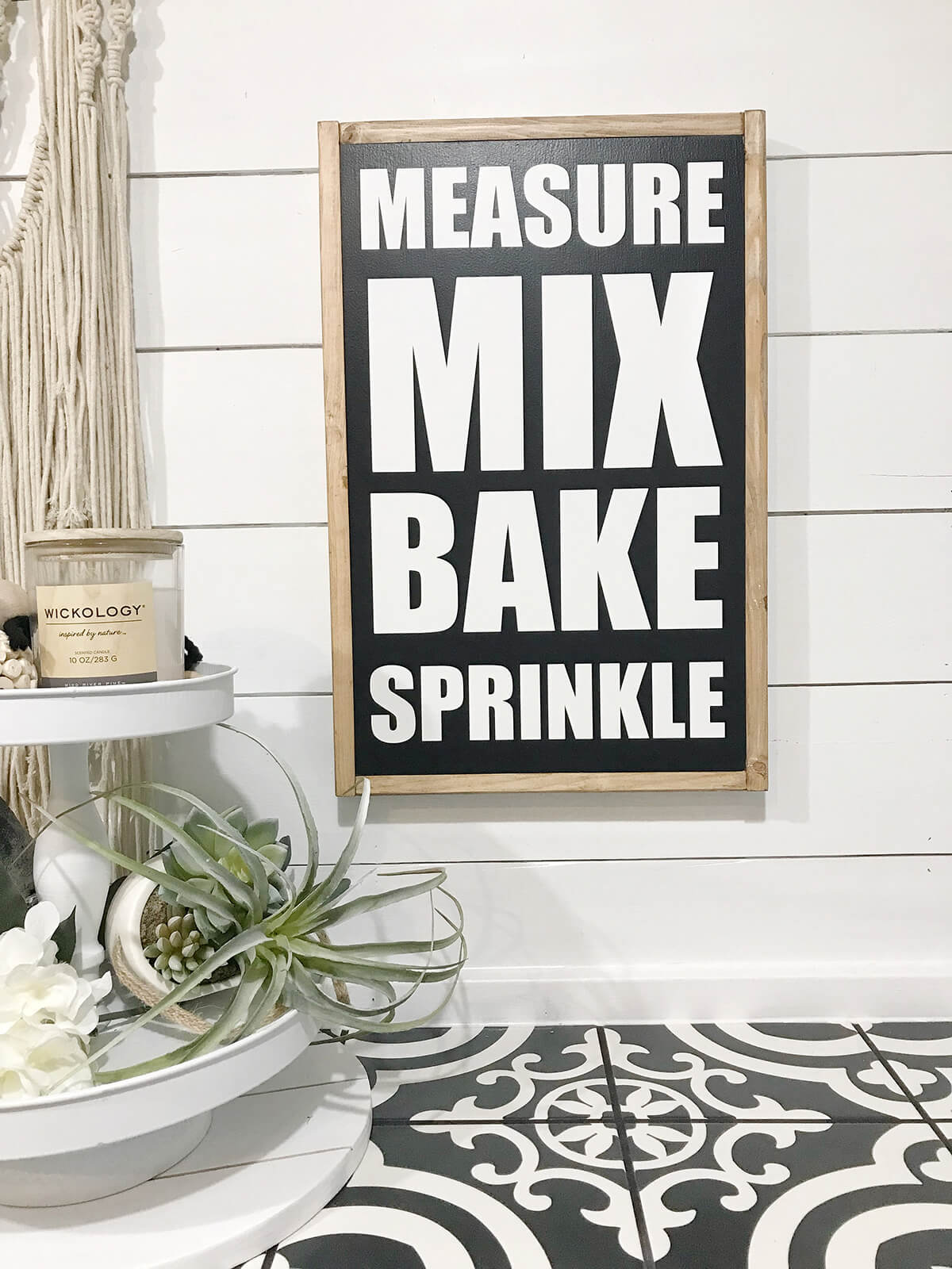 Bold Lettered Kitchen Sign about Baking