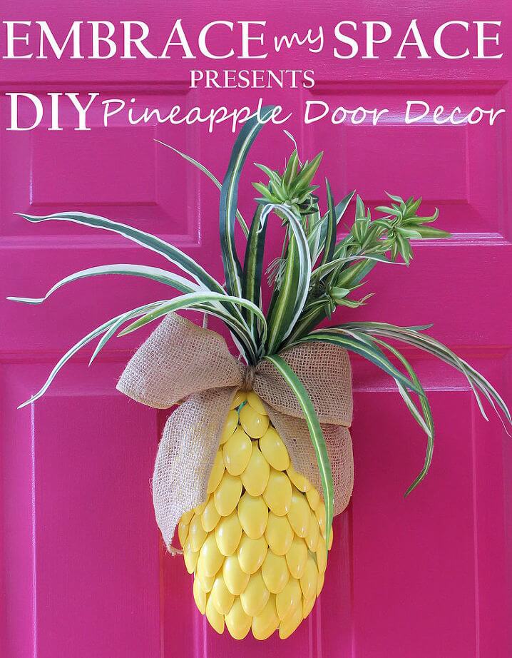 Make a Pineapple with Plastic Spoons