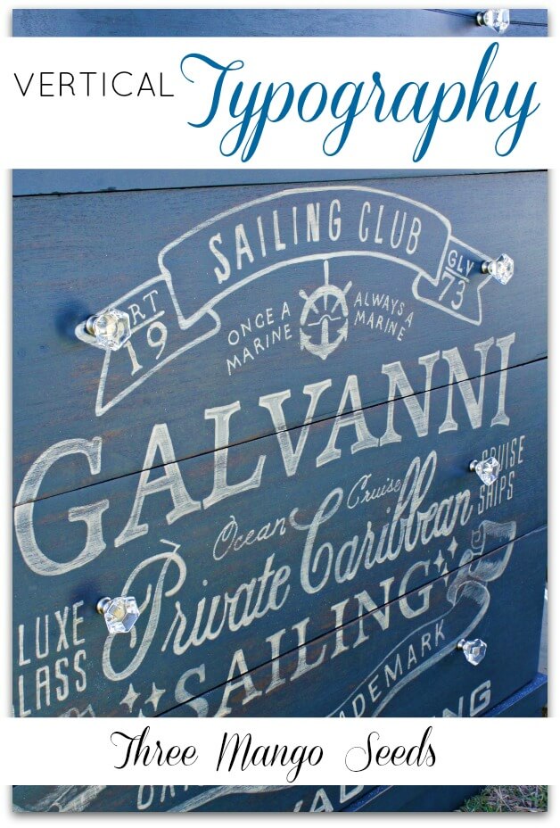 Chest of Drawers with Nautical Lettering
