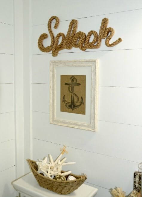 Wall Art with Cursive Rope