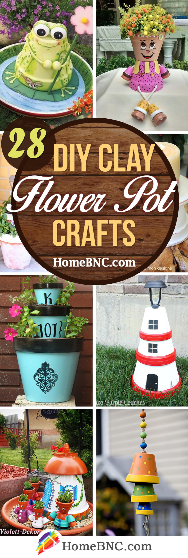 DIY Clay Flower Pots