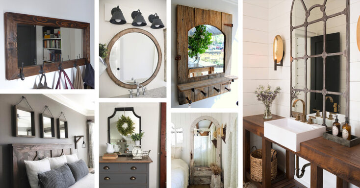 Featured image for 40+ Pretty Farmhouse Mirror Ideas to Add Rustic Beauty to Your Home