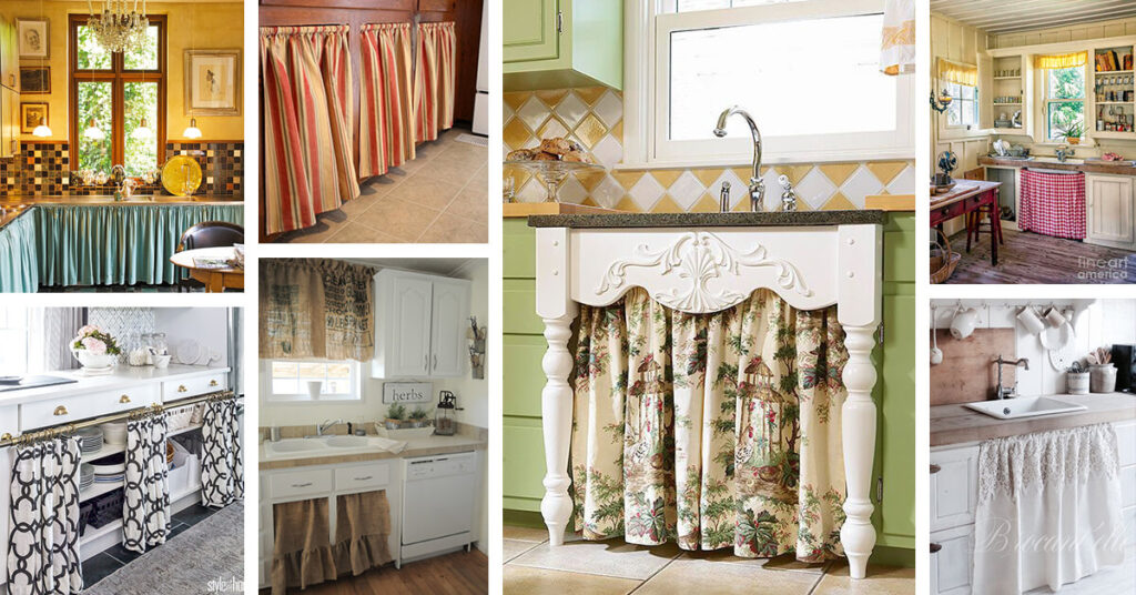 24 Best Kitchen Cabinet Curtain Ideas and Designs for 2023