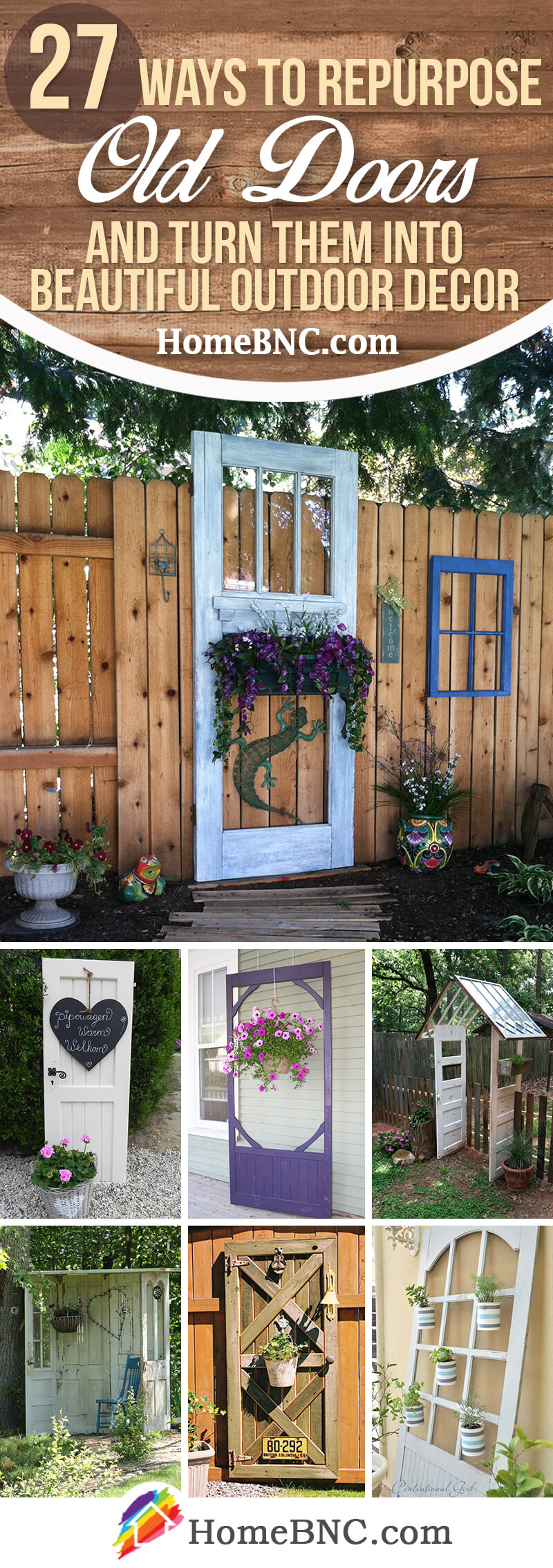 Old Door Outdoor Decor Ideas