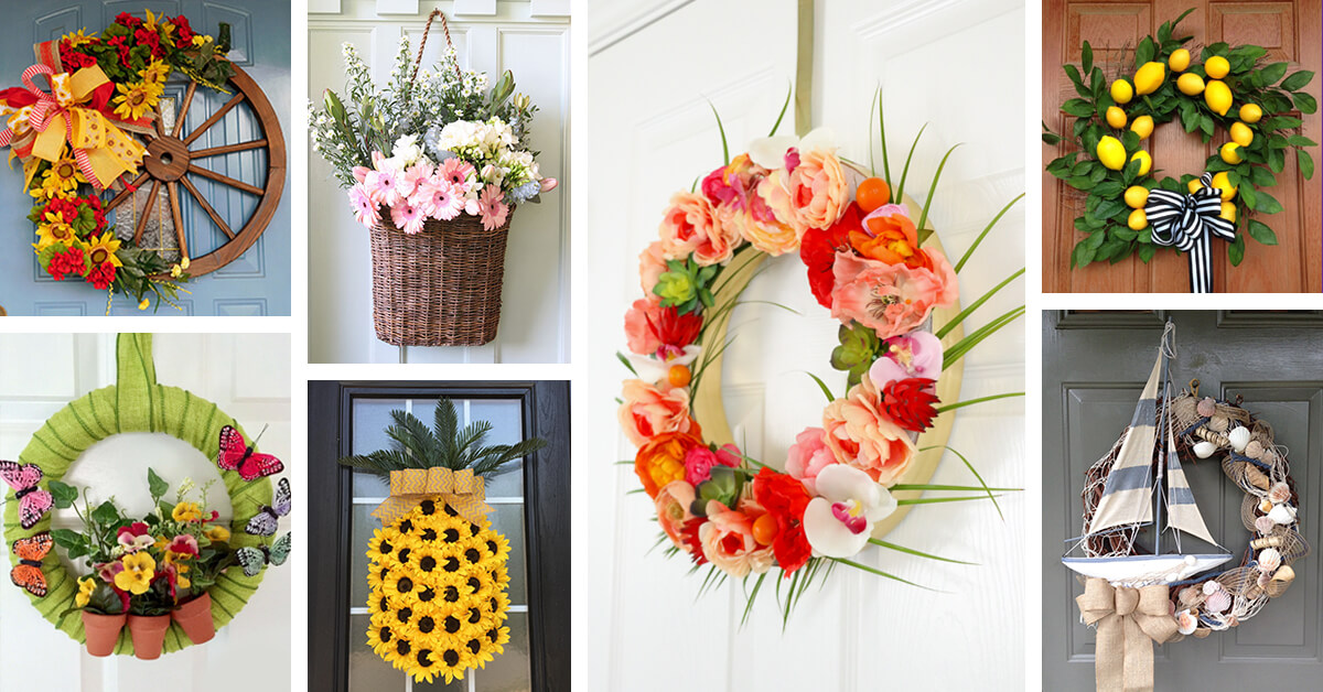 Featured image for “45+ Lovely Summer Wreath Ideas to Bring Sunshine to Your Door”