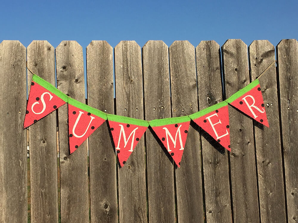 Whimsical Watermelon “Summer” Banner