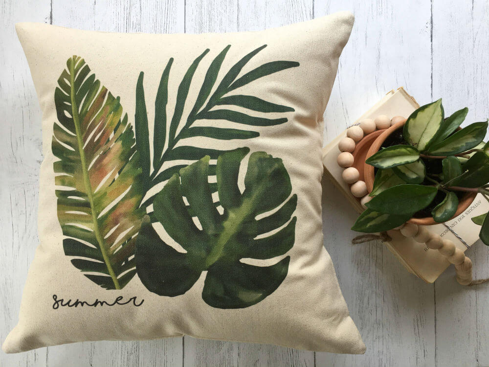 Tropical Canvas Printed Pillow
