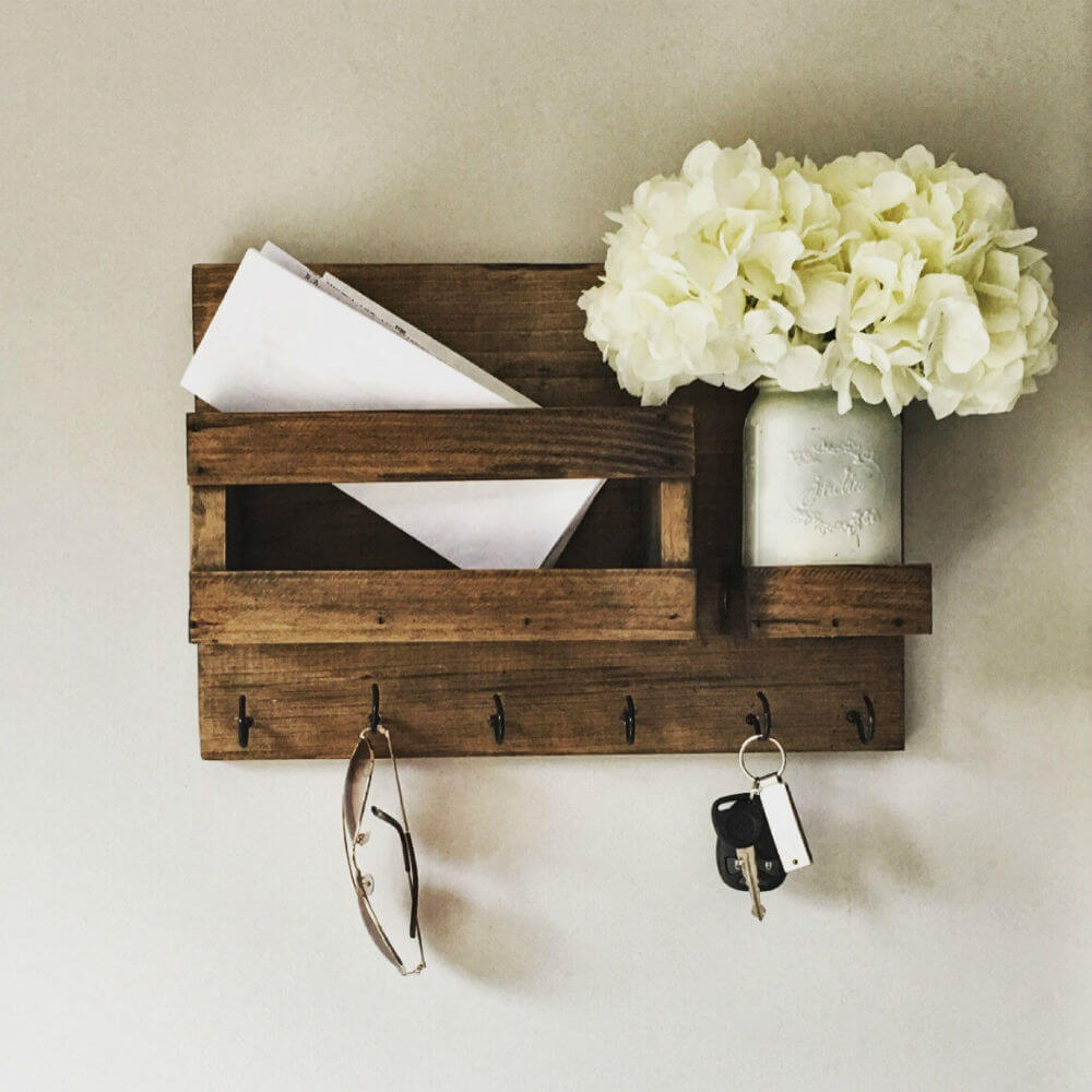 Farmhouse Rustic Mail Product and Holder