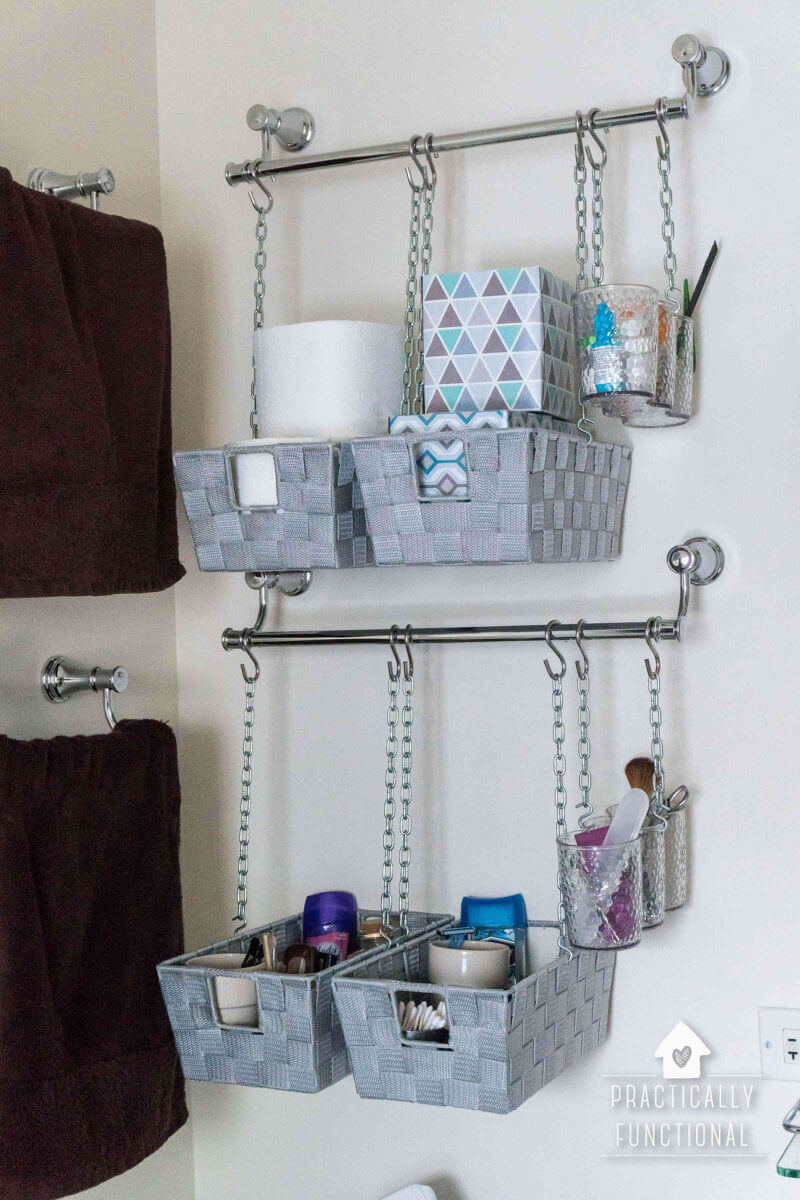 45 Best Hanging Bathroom Storage Ideas for 2020