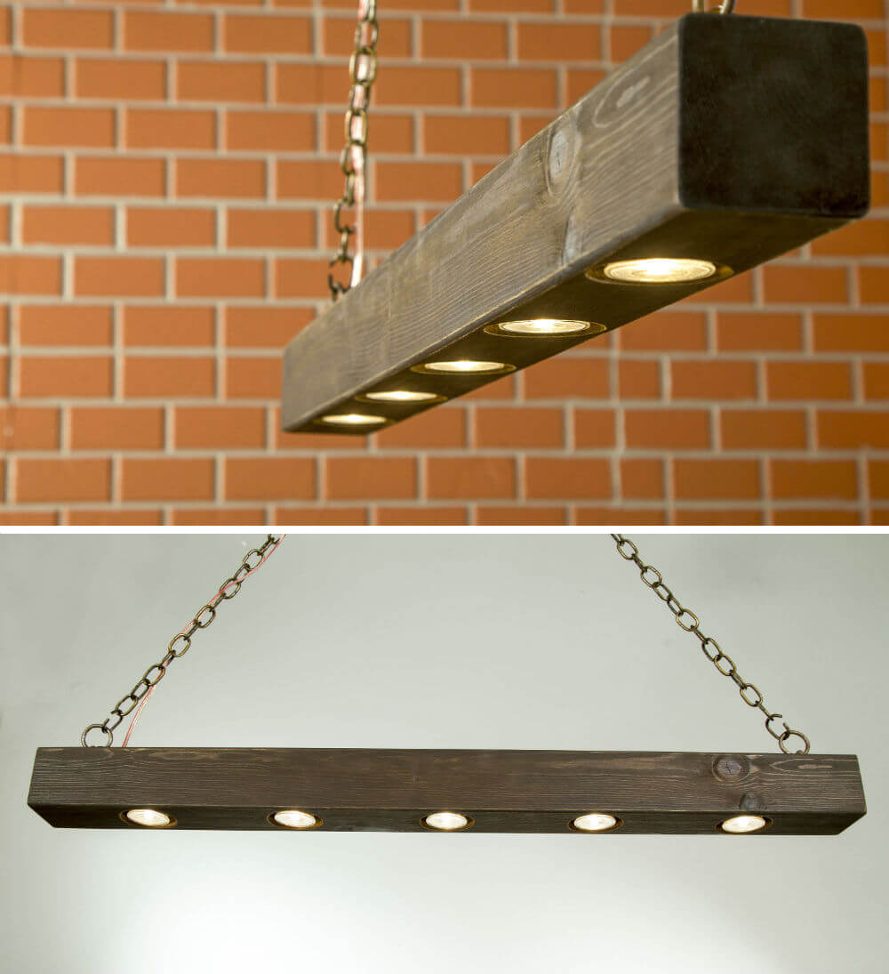 Hand Distressed Beam Sheds Elegant Light