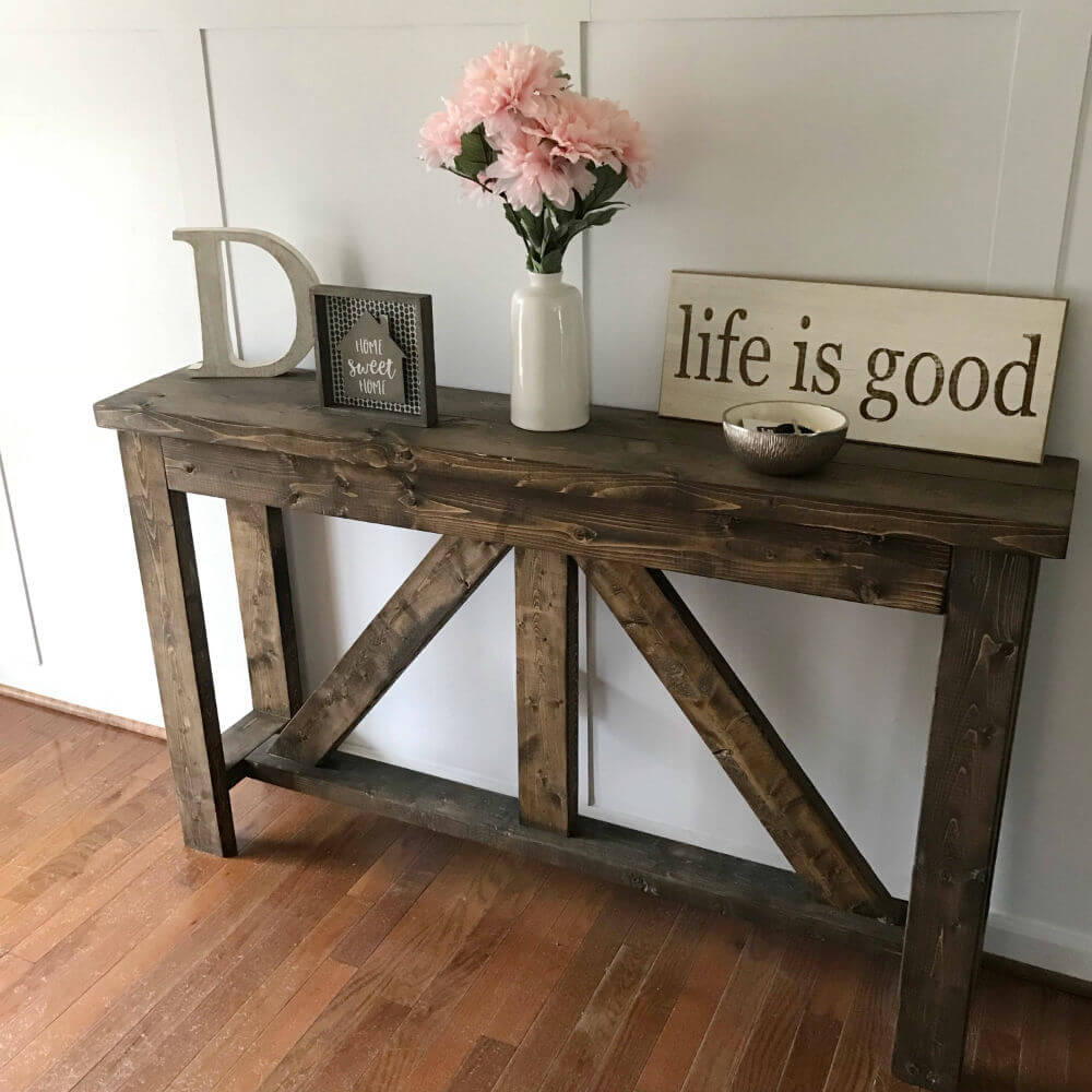 Solid Wood Entryway Table