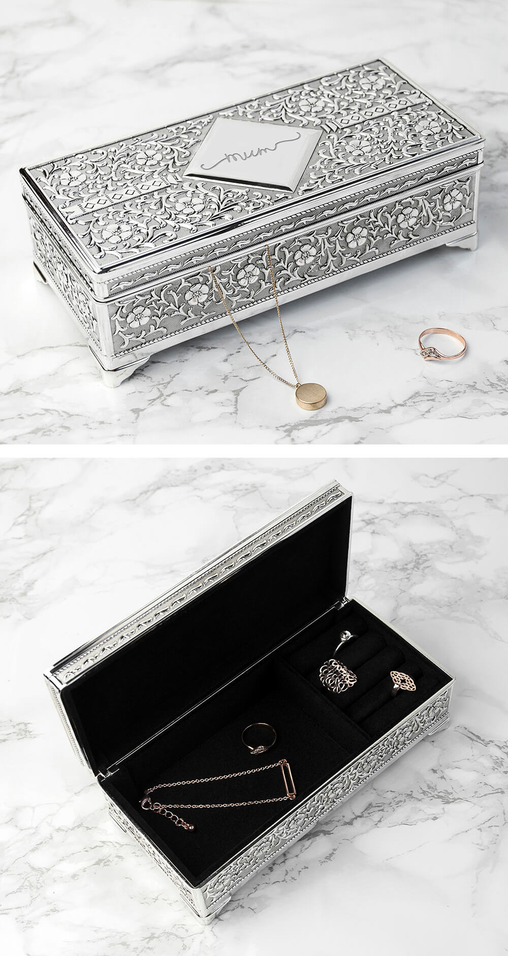 Vintage Trinket and Ring Box Arranger