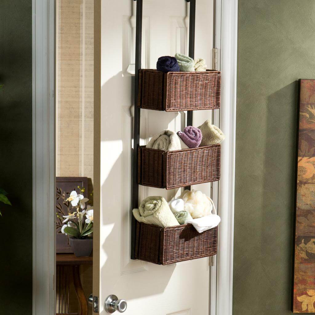 Behind the door bathroom storage