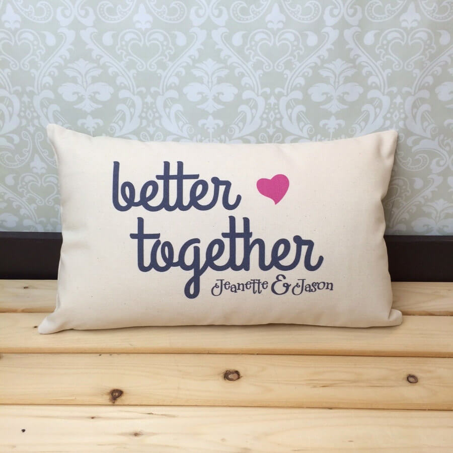 Customizable 'Better Together' Multipurpose Pillow