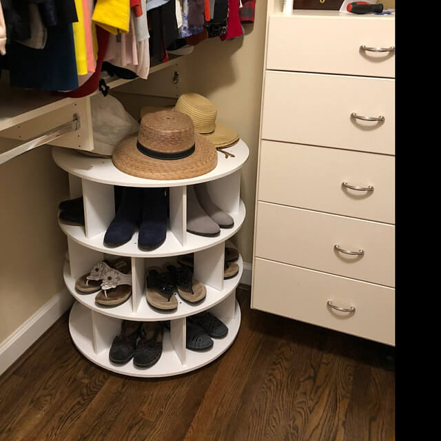 Revolving Round Shoe Rack Arranger