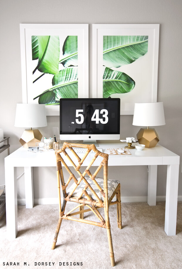 Crisp Tropical Vibe With Bamboo, Gold, and White