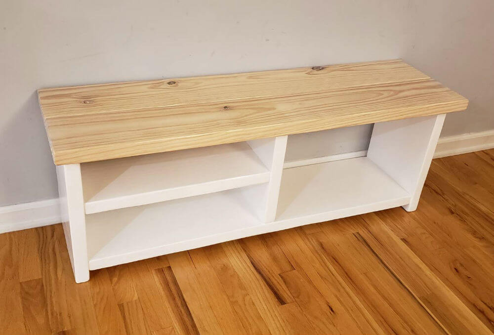 Boot and Shoe Rack with Bench Top
