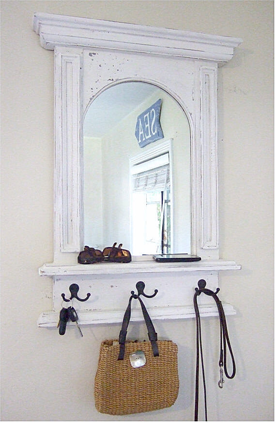 Mud Room Coat Rack and Rustic Mirror