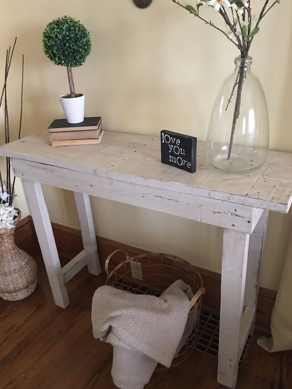 Rustic Farmhouse Console Table