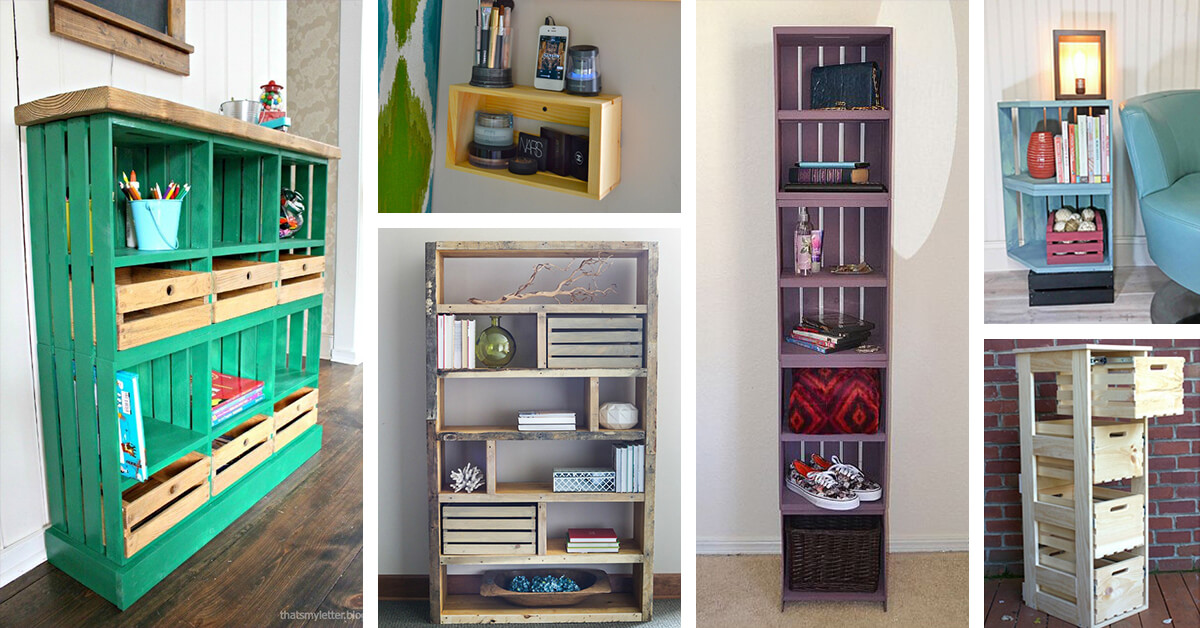 living room crate shelves