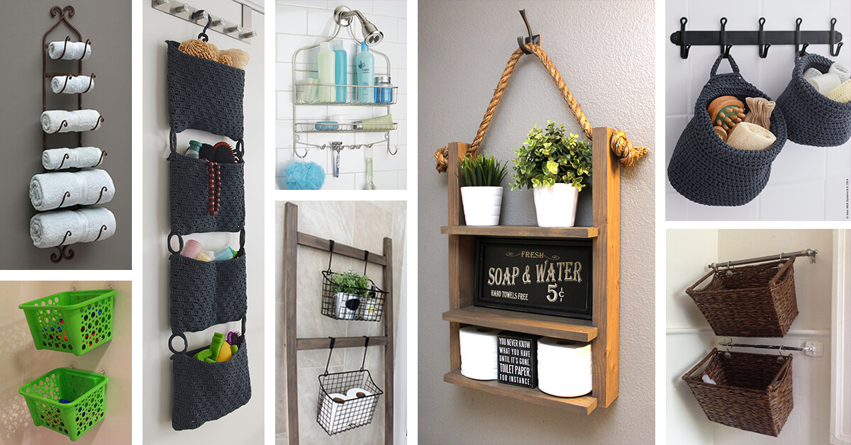 45 Best Hanging Bathroom Storage Ideas For 2020