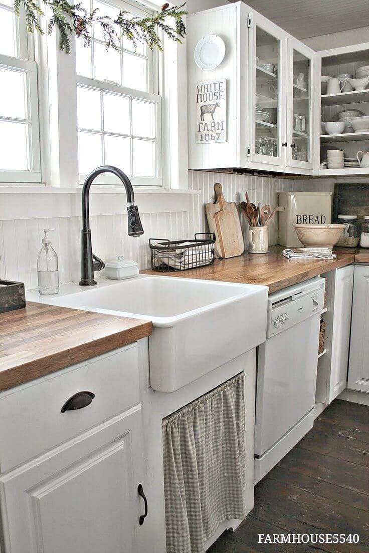 rustic farmhouse kitchen decor backsplash