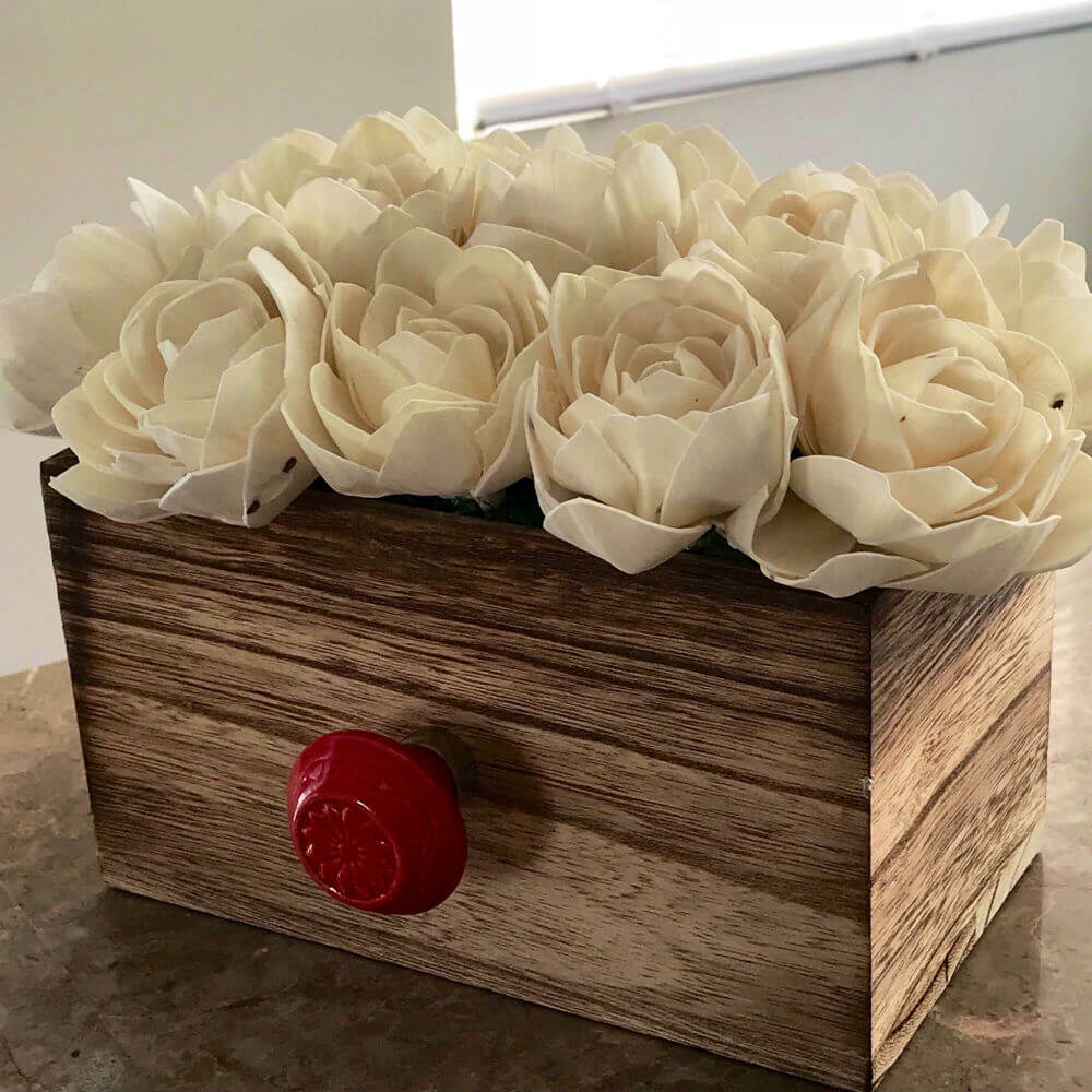 Floral Farmhouse Drawer Centerpiece