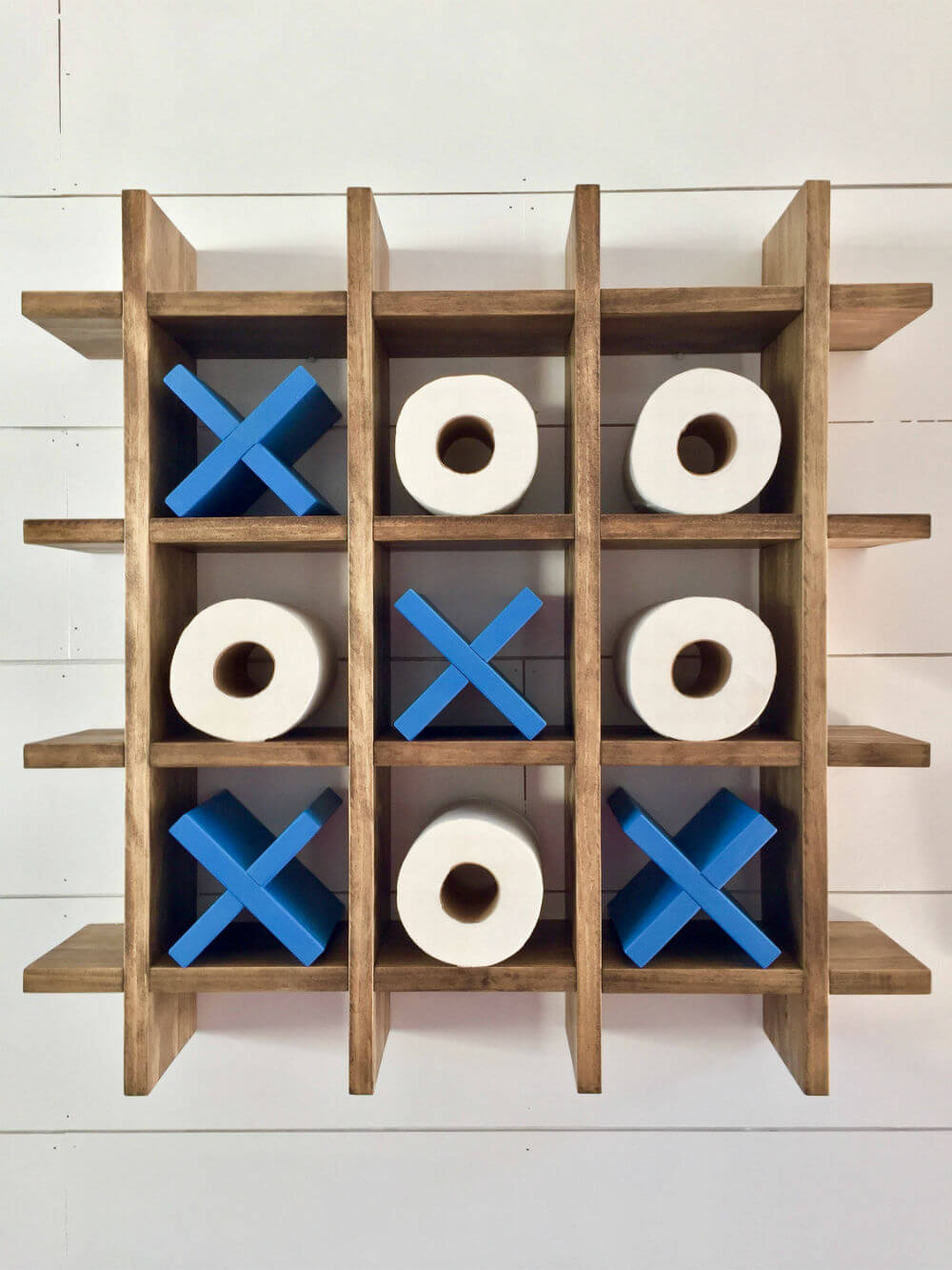 Tic Tac Toe Toilet Paper Rack