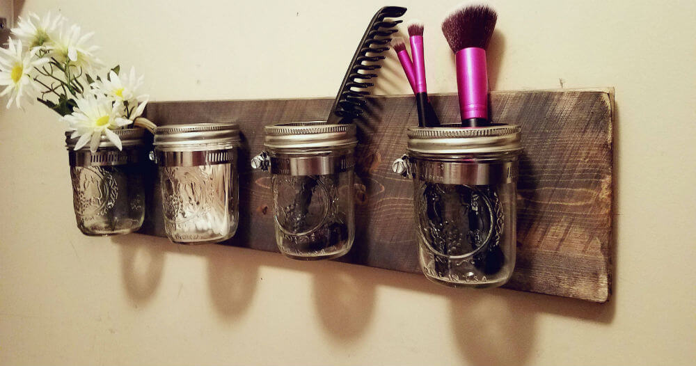 Tees Transformations Mason Jar Organizer