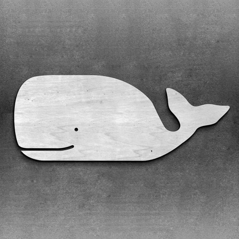 Nautical Wooden Whale Accent