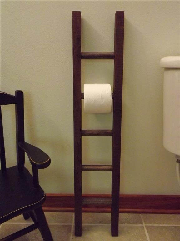 Rustic Ladder Toilet Paper Holder