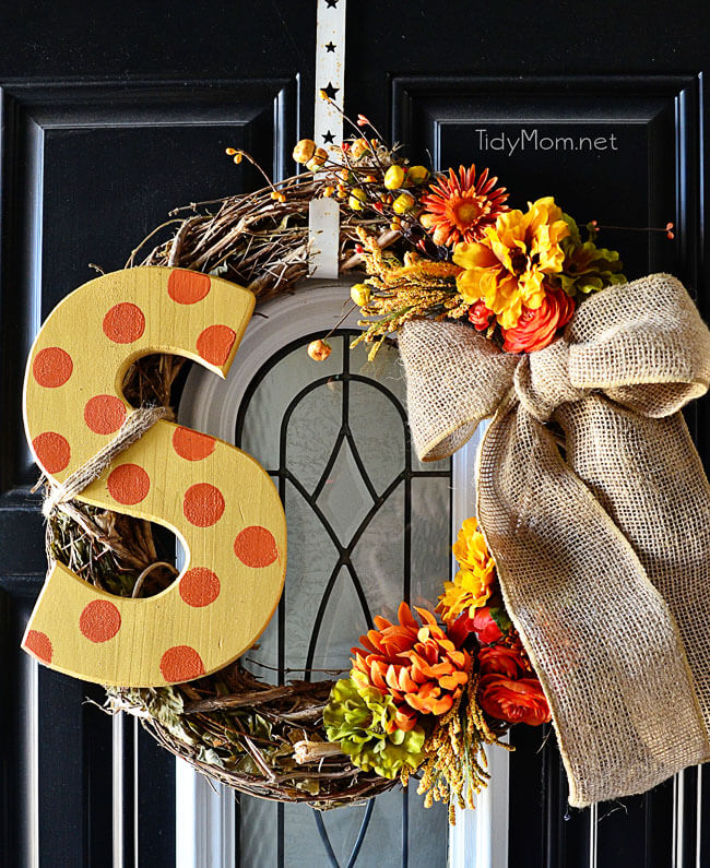 Make Your Fall Wreath Monogram