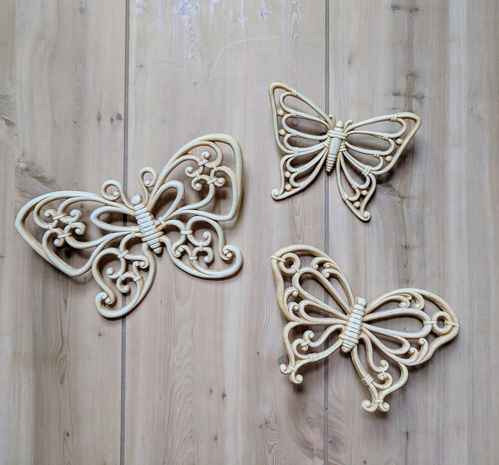 Rustic Wooden Butterflies with Retro Feel