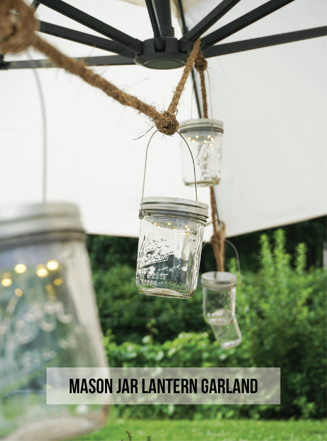 Mini Mason Jar Lantern Garland