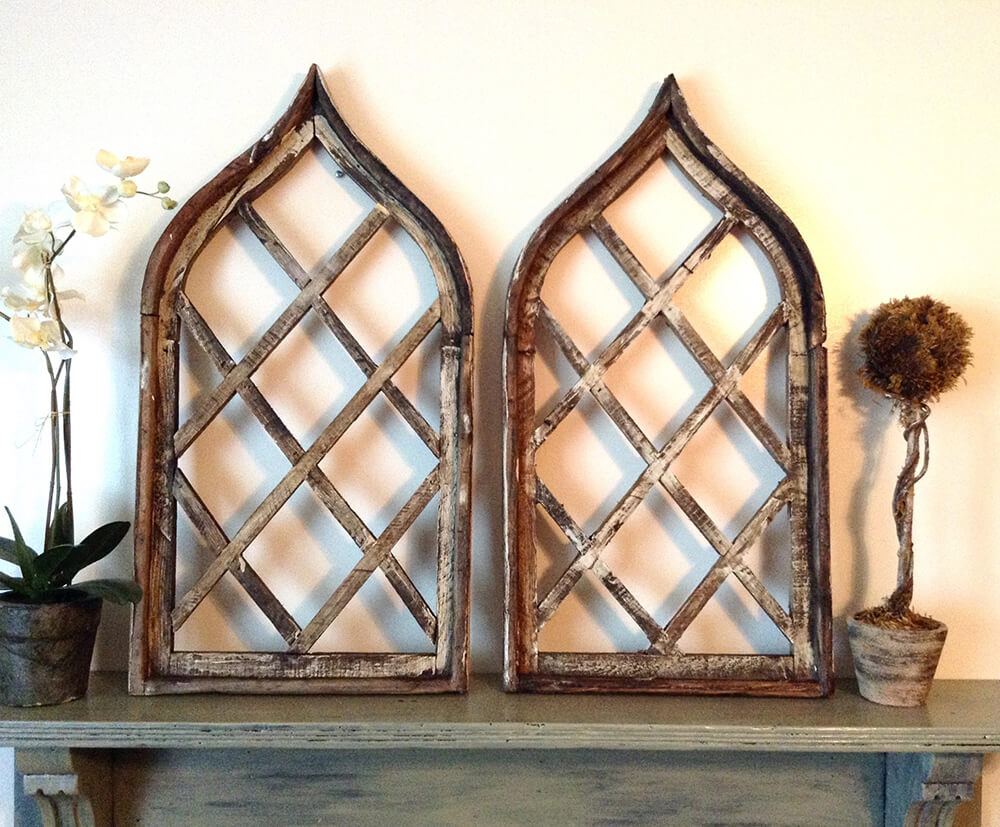 Rustic Wood Wall Hangings with Lattice Work
