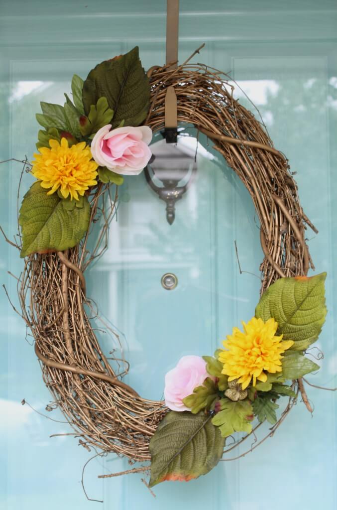 A Pink and Yellow Autumnal Wreath