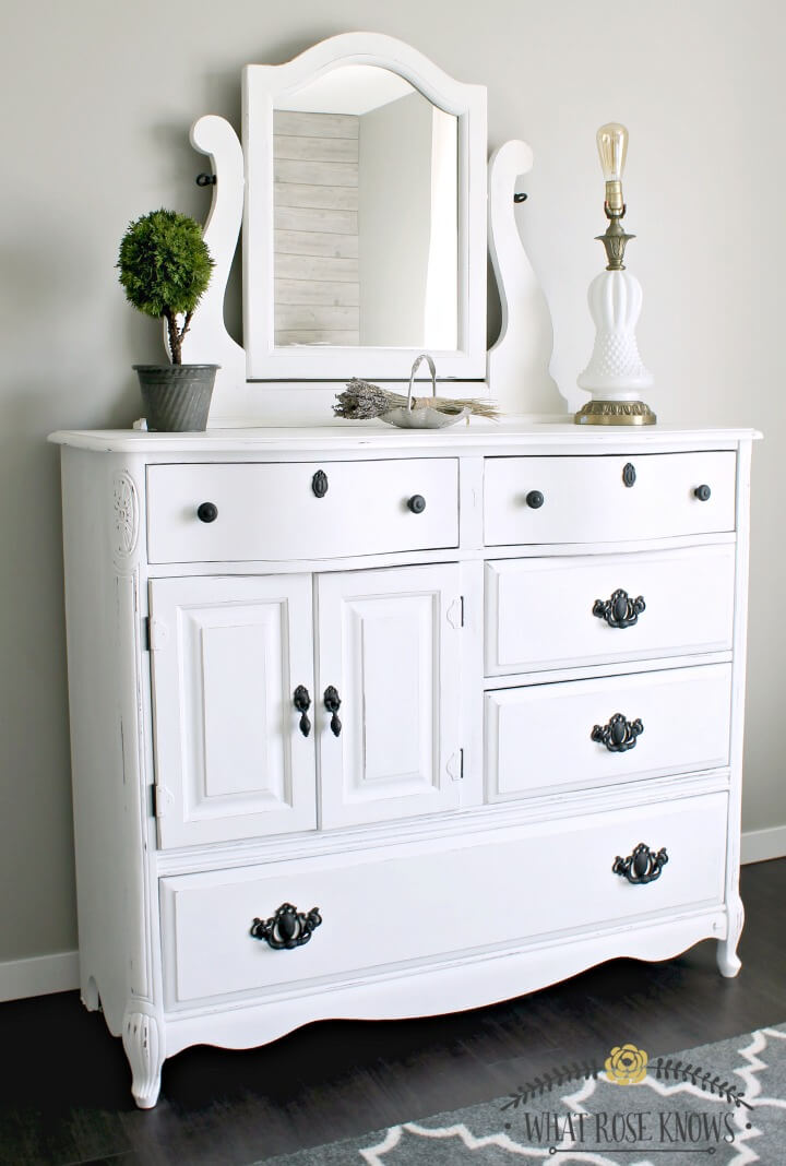 White Home Decor Idea Upcycled Dresser
