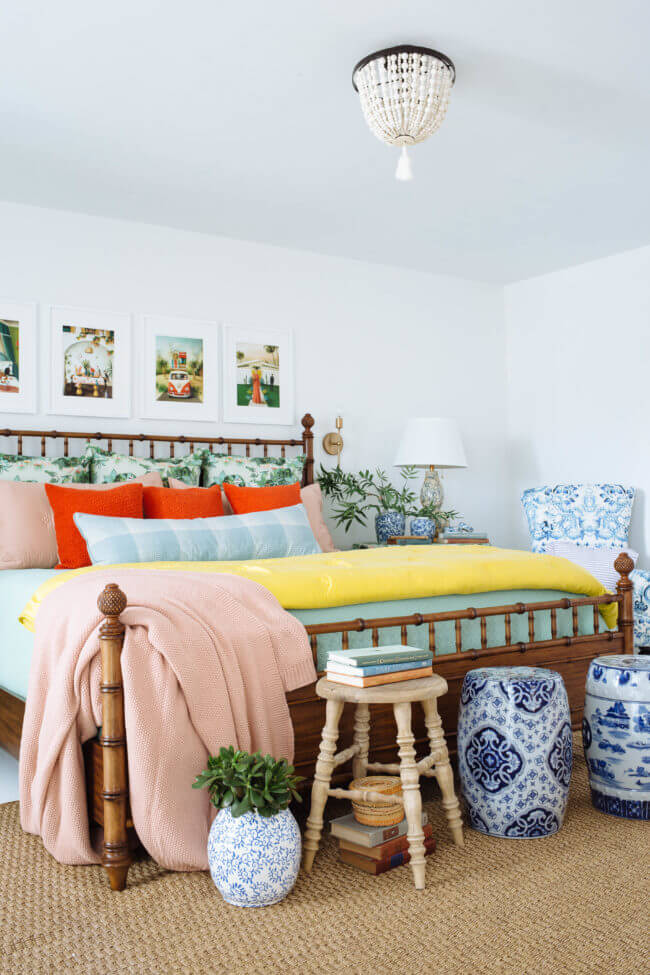 Big, Bright And Colorful Bedroom Decor